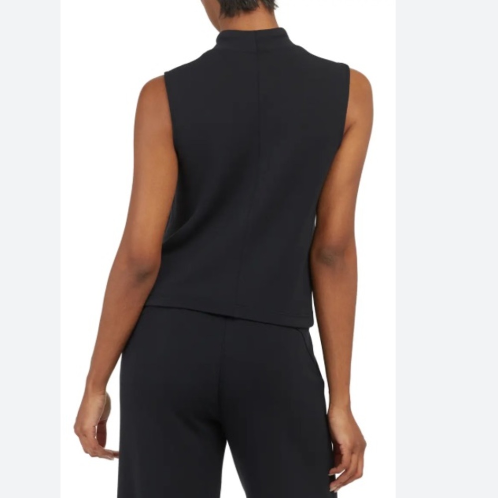 SPANX AirEssentials Mock Neck Crop Top Black XL - Picture 12 of 16